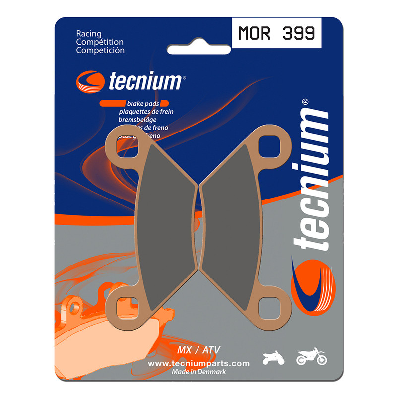 Plaquettes de frein TECNIUM Racing MX/Quad métal fritté - MOR399