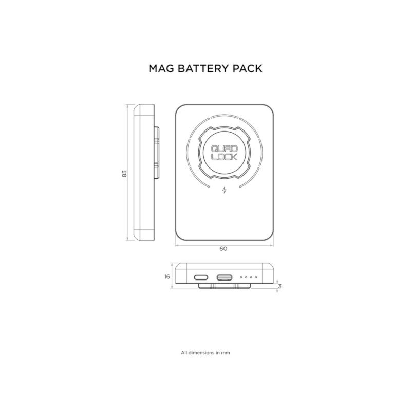 Chargeur / batterie externe Quad Lock MAG