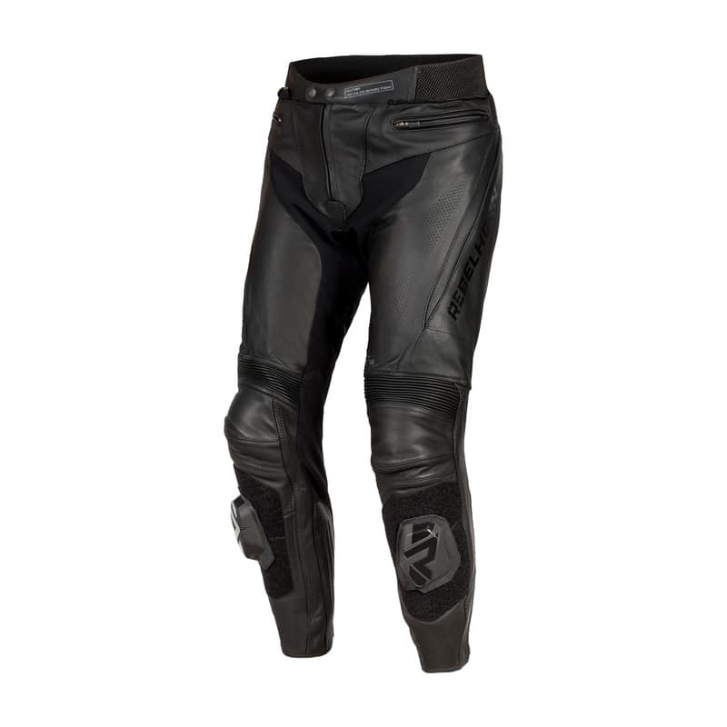 Pantalon Cuir Rebelhorn Fighter Noir/Noir