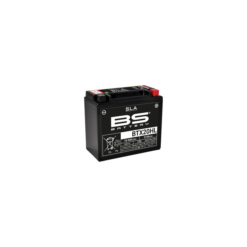 Batterie BS BATTERY sans entretien avec pack acide - BTX20HL