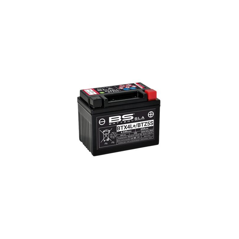 Batterie BS BATTERY SLA sans entretien activé usine - BTX4L+ / BTZ5S