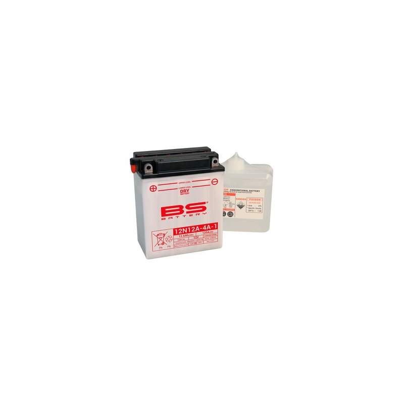 Batterie BS BATTERY conventionnelle avec pack acide - 12N12A-4A-1