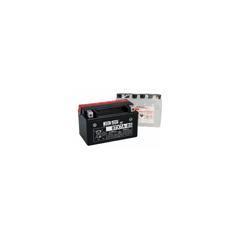 Batterie BS BATTERY sans entretien avec pack acide - BTX7A