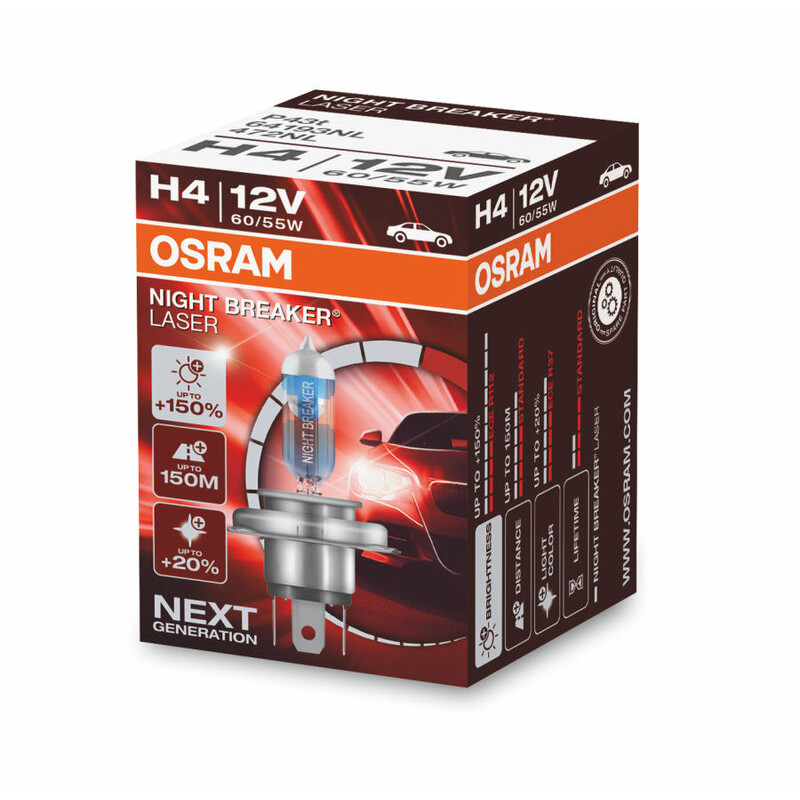 Ampoules Osram H4 12V 60/55W