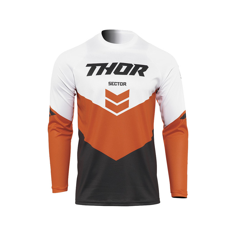 Maillot Sector Chev Thor Blanc/Orange/Charcoal
